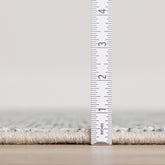 20' Blue and Ivory Wool Hand Loomed Runner Rug